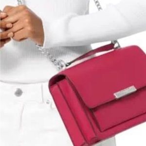 Michael Kors Jade bag  raspberry  silver hardware